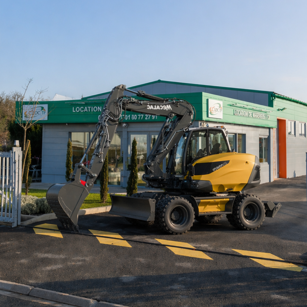Mecalac devant l'entreprise